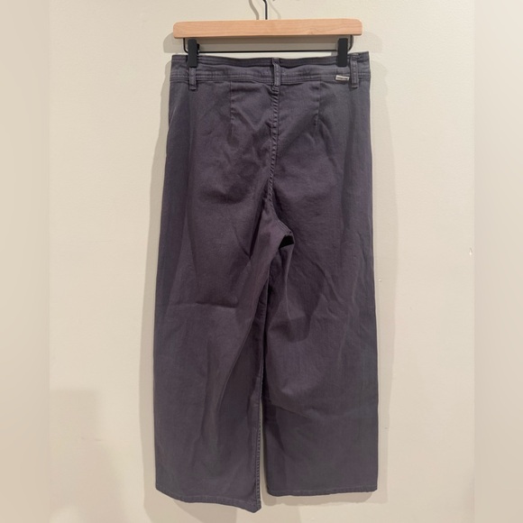 Billabong‎ Free Spirit Stretch Cotton Crop Wide Leg Pants Black Sands Size 30 - Picture 6 of 13